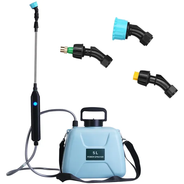 5L Electric Plant Sprayer with 3 Spray Nozzles - Adjustable Garden Handheld Sprayer