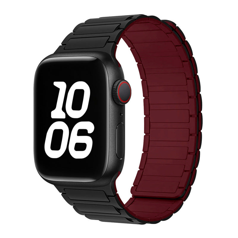 Magnetic Sports Silicone Watch Strap - Compatible with Apple Watch 38-49mm