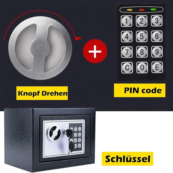 Fireproof Safe Box with Digital Lock, Wall Mountable Security Safe for Documents & Money