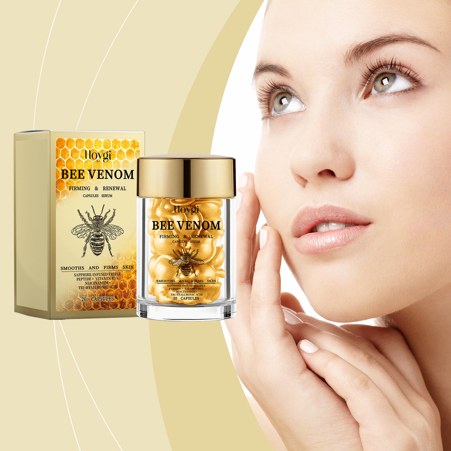 Nourishing Moisturizing Facial Capsules for Youthful Skin - 20 Count