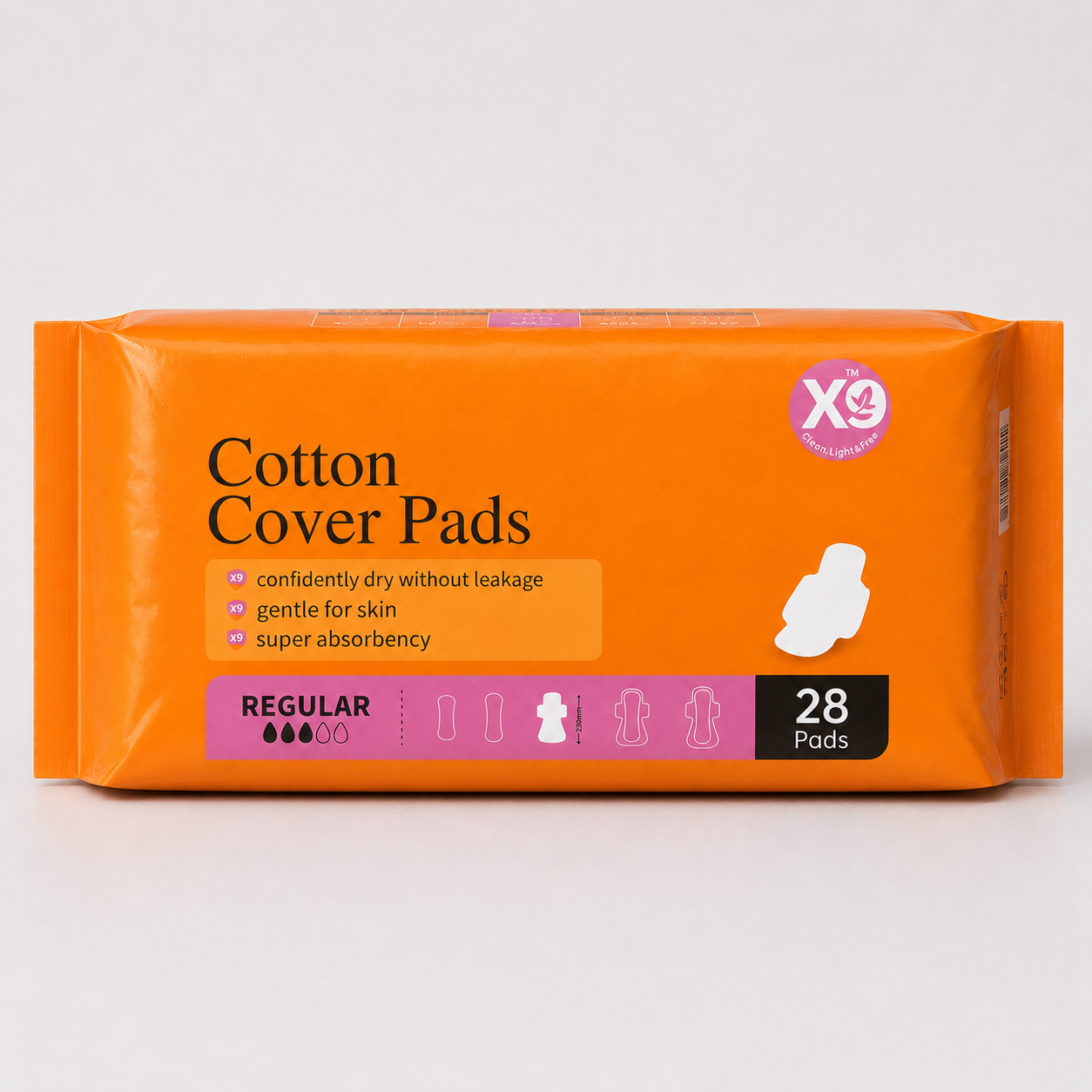 Cotton Cover Period Pads for Women - Regular Absorbency