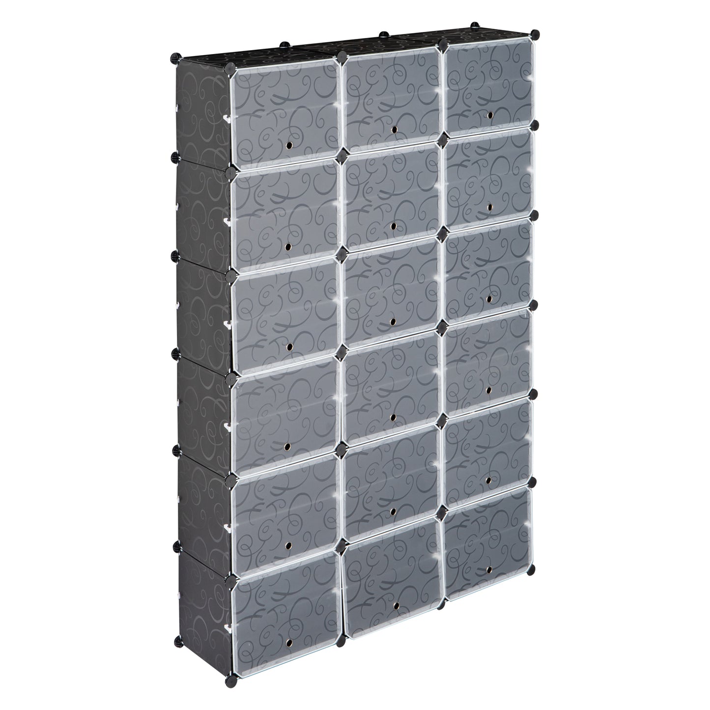 12-Tier Portable 72 Pair Shoe Rack Organizer 36 Grids Tower Shelf