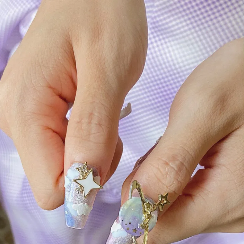Astronaut Nail Art Sticker Set with Glue & Tools