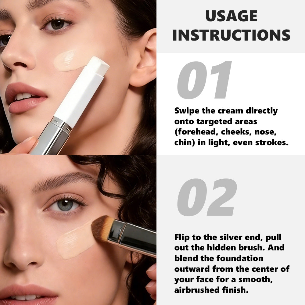 2-in-1 Color Changing Foundation Stick - Moisturizing Makeup 13g