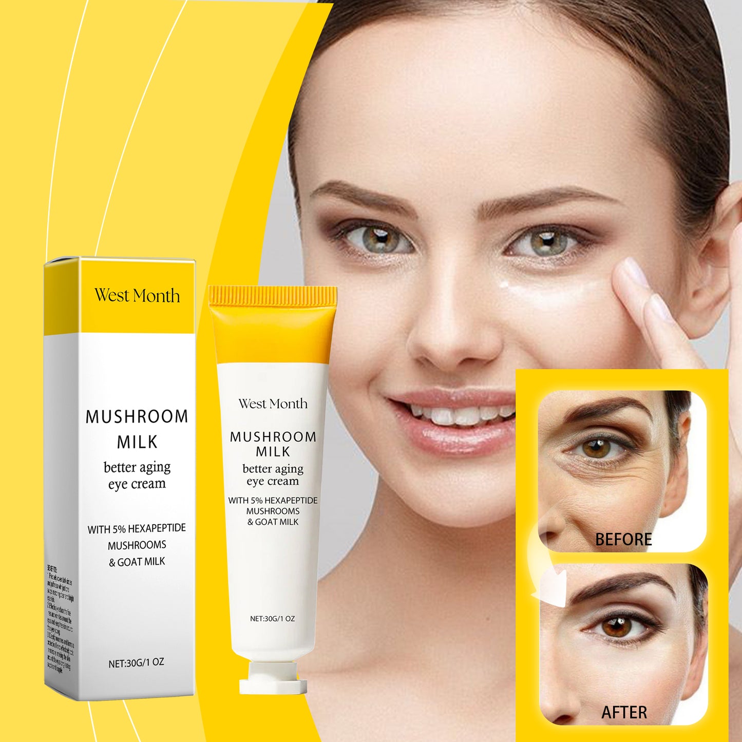 Firming & Moisturizing Eye Cream with Niacinamide - Anti-Aging Eye Treatment