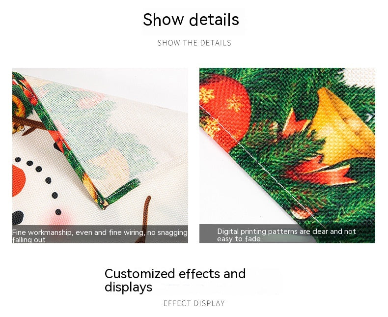 Linen Printed Table Runner - Insulated Festival Home Decor 30x180cm