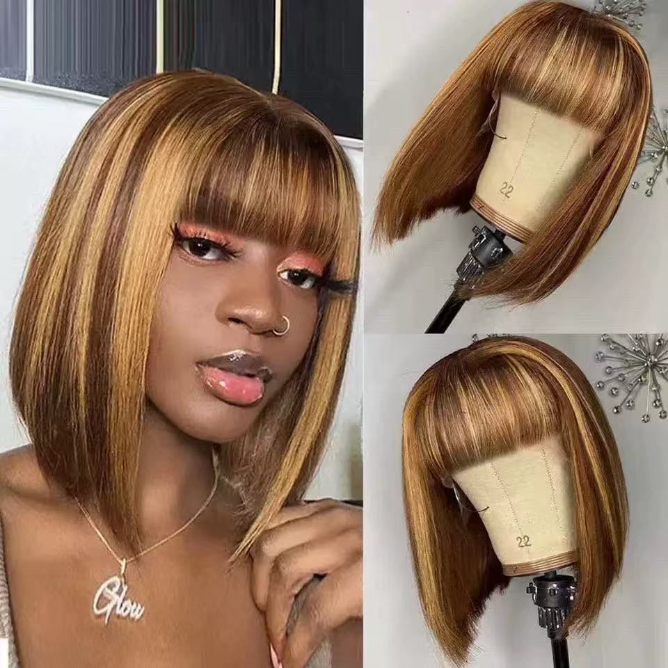 Fashionable Long Straight Wig with Wispy Bangs - Multiple Colors for Women