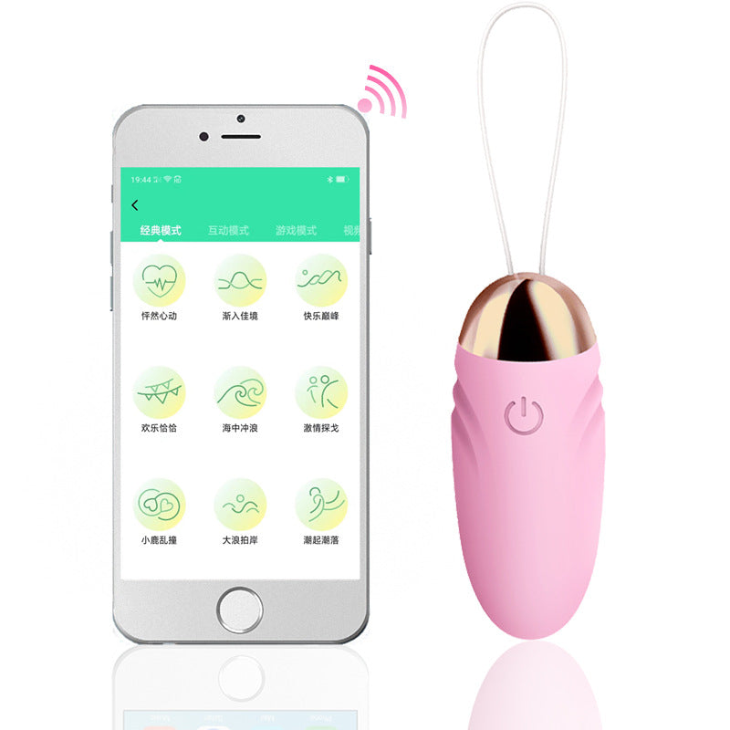 Silicone Remote Control Love Egg Vibrator with App & USB Charging