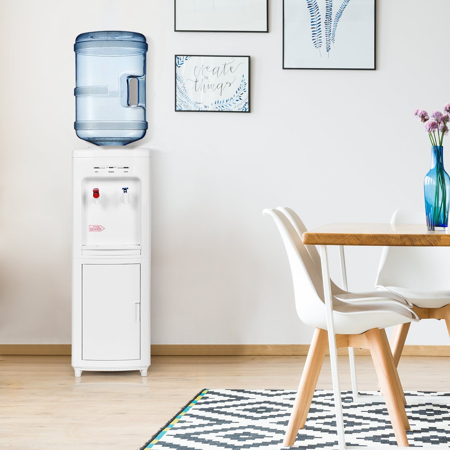 5 Gallon Hot and Cold Water Cooler Dispenser with Child Safety Lock