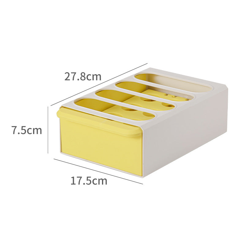 Kitchen Egg Storage Box with 12 Capacity, Plastic Drawer Organizer for Eggs