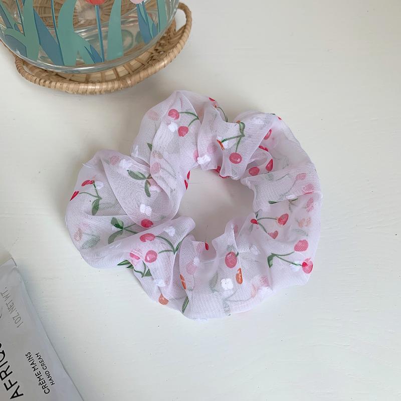Korean Fruit Pig Large Intestine Hair Ring Organza Hair Accessory for Women