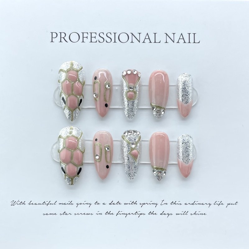 False Nails Press-On Kit with Glue & Prep Pads