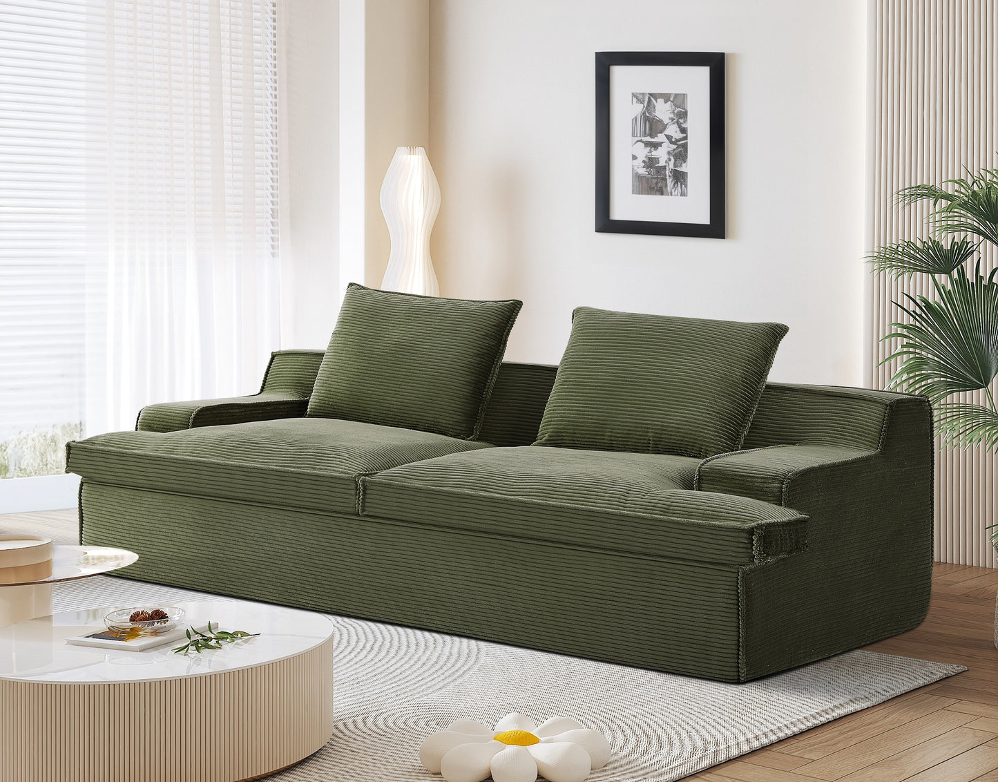 Nimbus Oversized Full Foam 4 Seater Couch For Living Room Upholstered