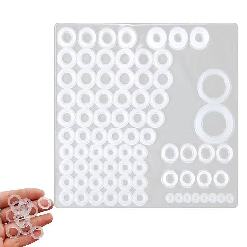 79 Pcs Rubber Flat Washers Gasket Set for Plumbing Leak Repair White