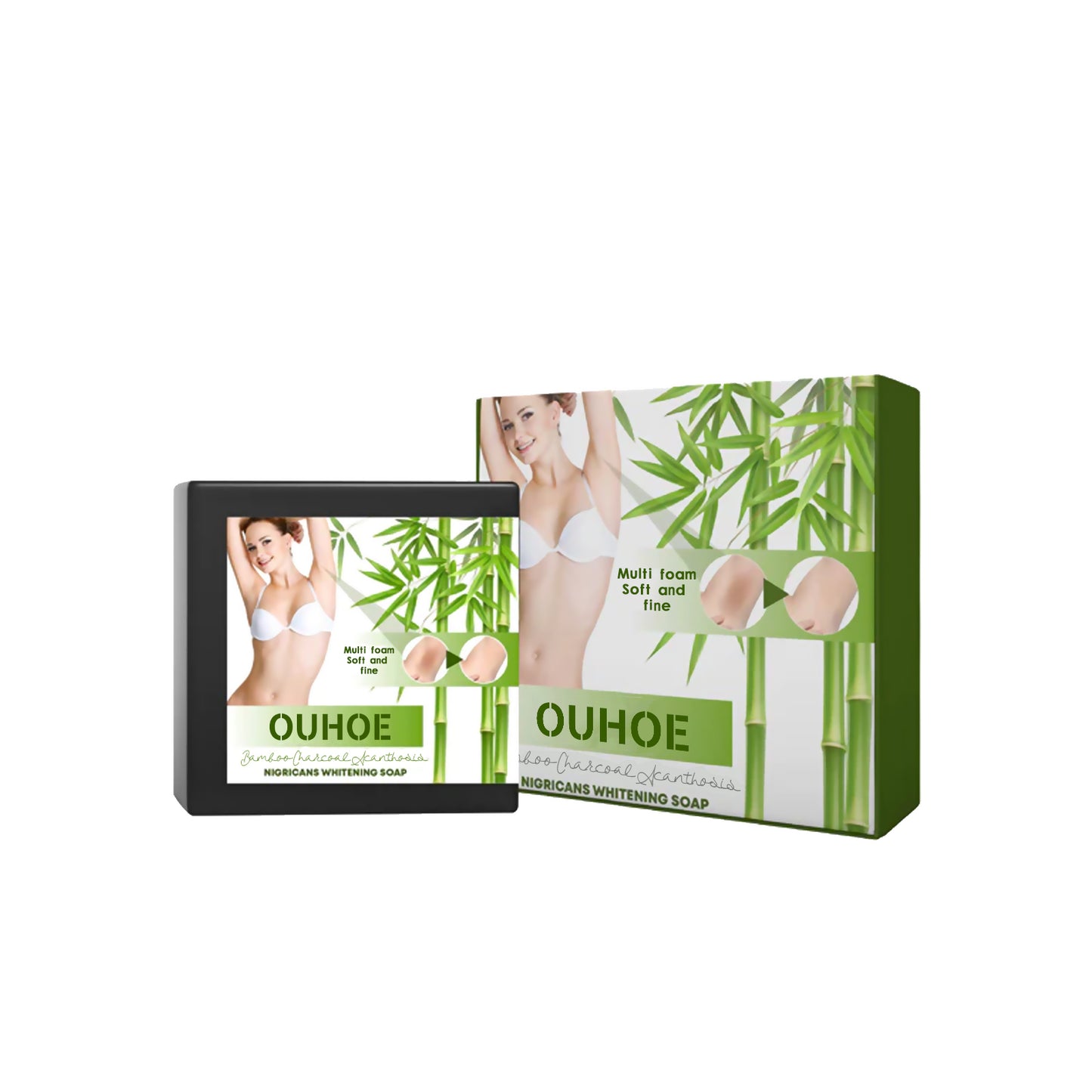 Bamboo Charcoal Brightening Body Soap - Moisturizing Skin Cleansing Bar