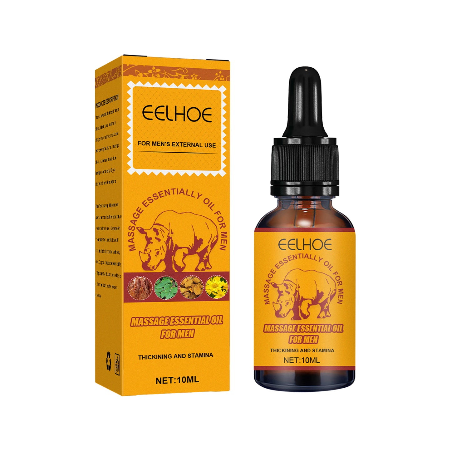 Men's Massage Essential Oil with Red Ginseng & Turmeric Blend