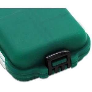 Fishing Tackle Storage Box - Compact Green Plastic Organizer for Hooks & Accessories
