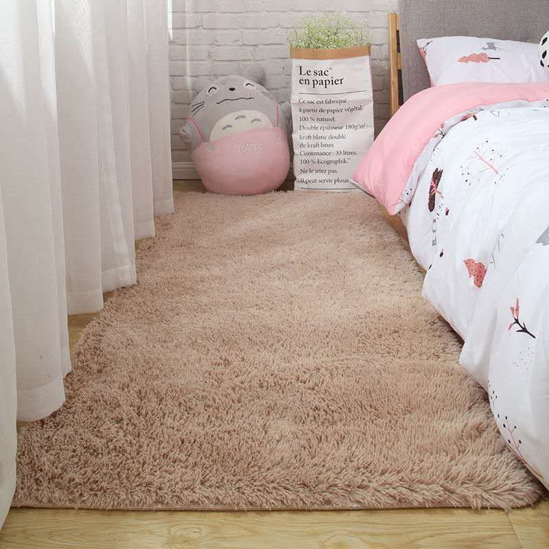 Nordic Style Silk Wool Carpet for Bedroom and Living Room - Soft, Plush, 120x160cm