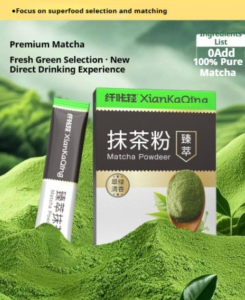 Matcha Powder Single-Serve Sachets - Food-Grade Green Tea for Drinks