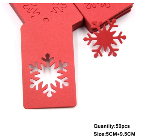 Tree-Shaped Kraft Paper Labels for Christmas Decorations - Pack of 10