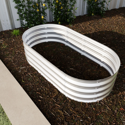 4x2x1ft Galvanized Raised Garden Bed Kit - Rust-Resistant Outdoor Planter