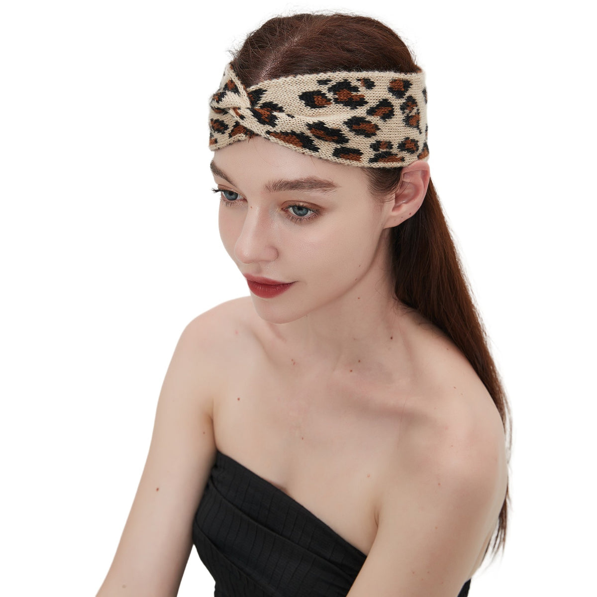 Leopard Print Hair Bow Headband