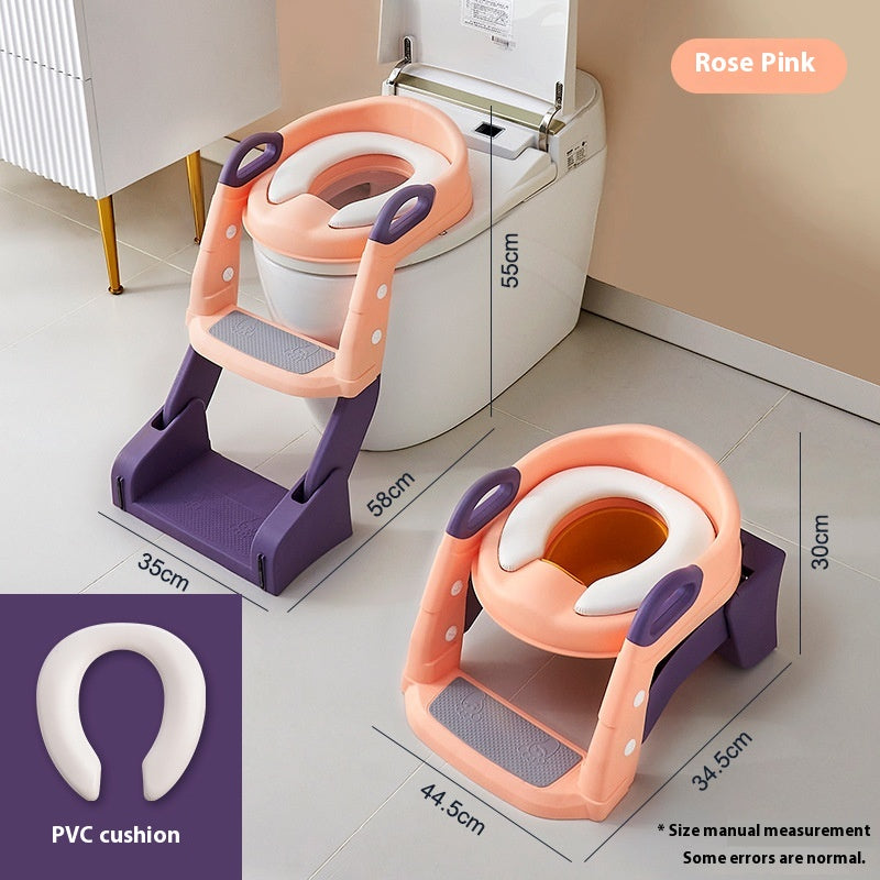 Two-in-One Baby Toilet Ladder with Stable Self-Contained Design - Multiple Colors