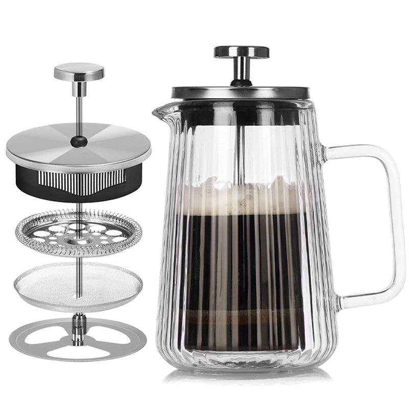 Double-Walled Heat-Resistant Glass French Press - 350ML, 650ML, 1000ML