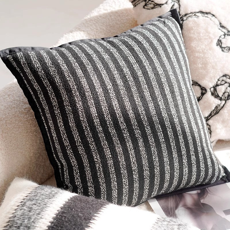 Modern Black and White Decorative Throw Pillow Cover Set - Various Styles and Sizes