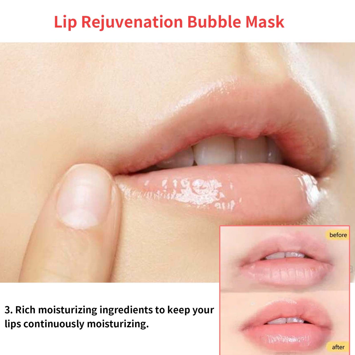 Bubble Lip Mask for Exfoliation and Hydration - Anti-Dryness Lip Care