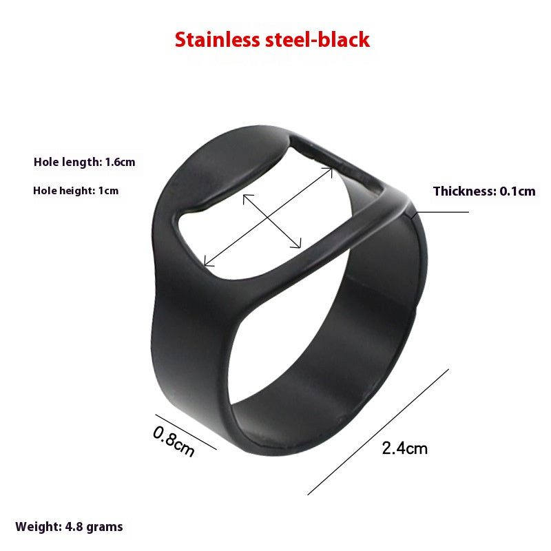 Stainless Steel Ring Bottle Opener for Beer and Corkscrew Bar Tool