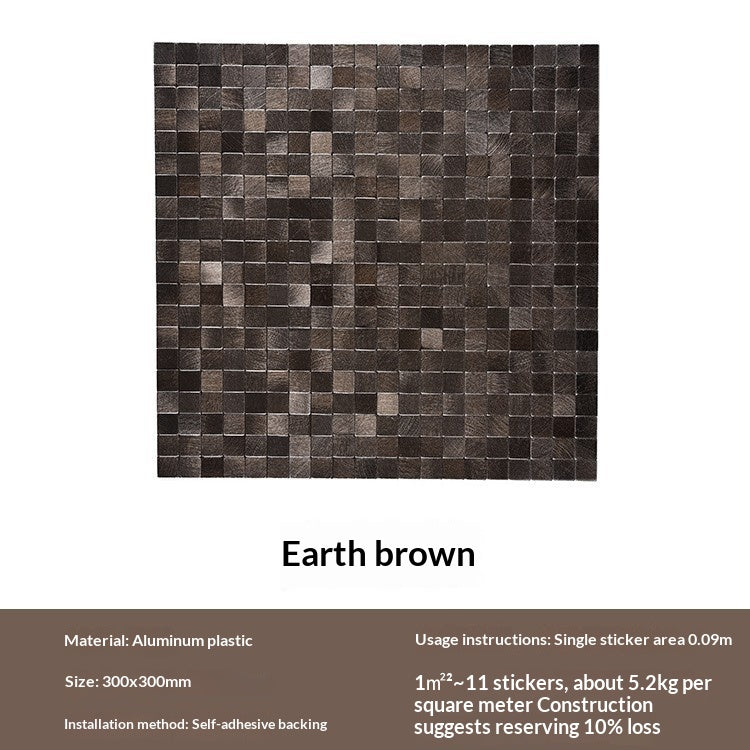 Self-Adhesive Mosaic Tile Wall Panels - Aluminum Plastic Background for Kitchen & Home Decor