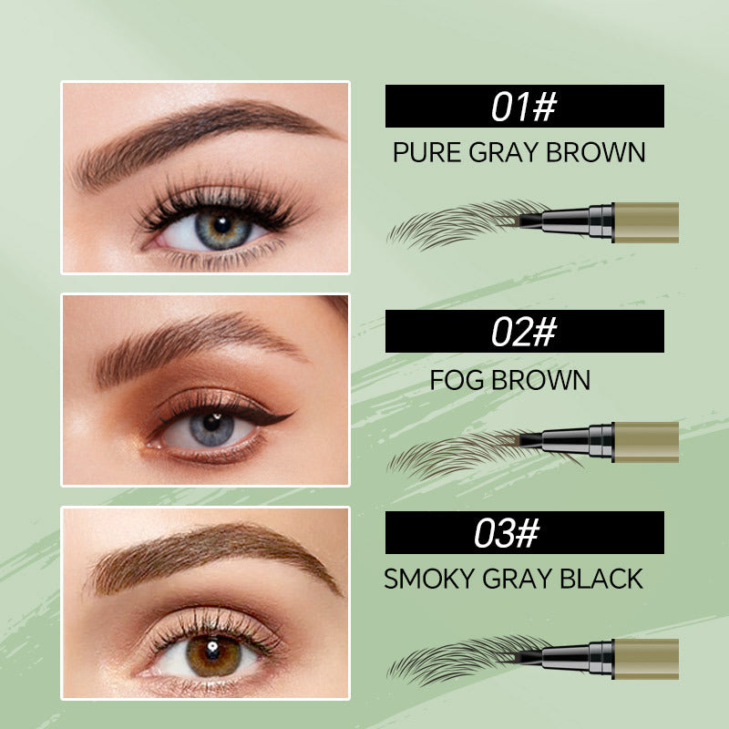 Waterproof Eyebrow Pencil & Fine Liquid Eyeliner Set - Not Smudge, 1-3 Colors
