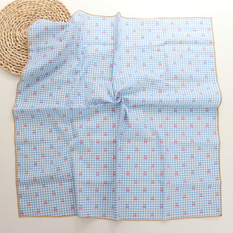 Retro Cotton Hair Band for Women - Casual Headband with Cherry Print