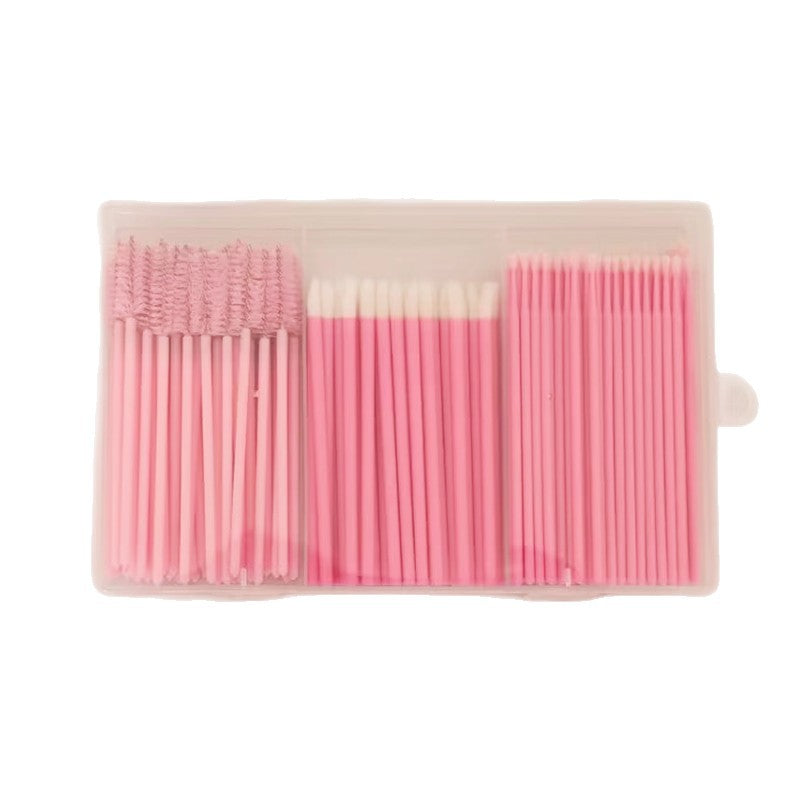 Disposable Lip Brushes & Cotton Swabs Set - Makeup Cleaning Tools, 200PCS