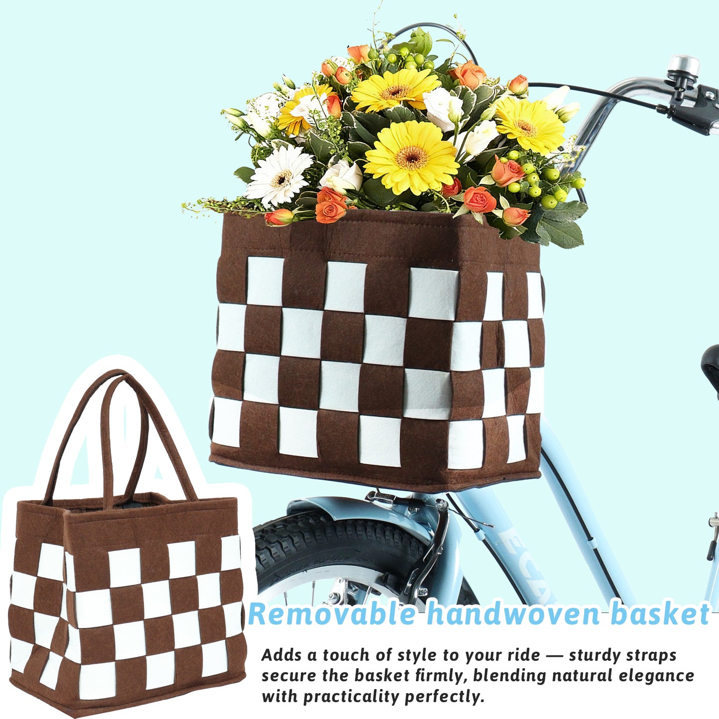26 Inch City Commuter Bike with 7-Speed Drivetrain & Basket