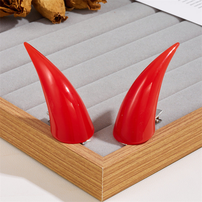 Demon Horn Hair Clip for Women