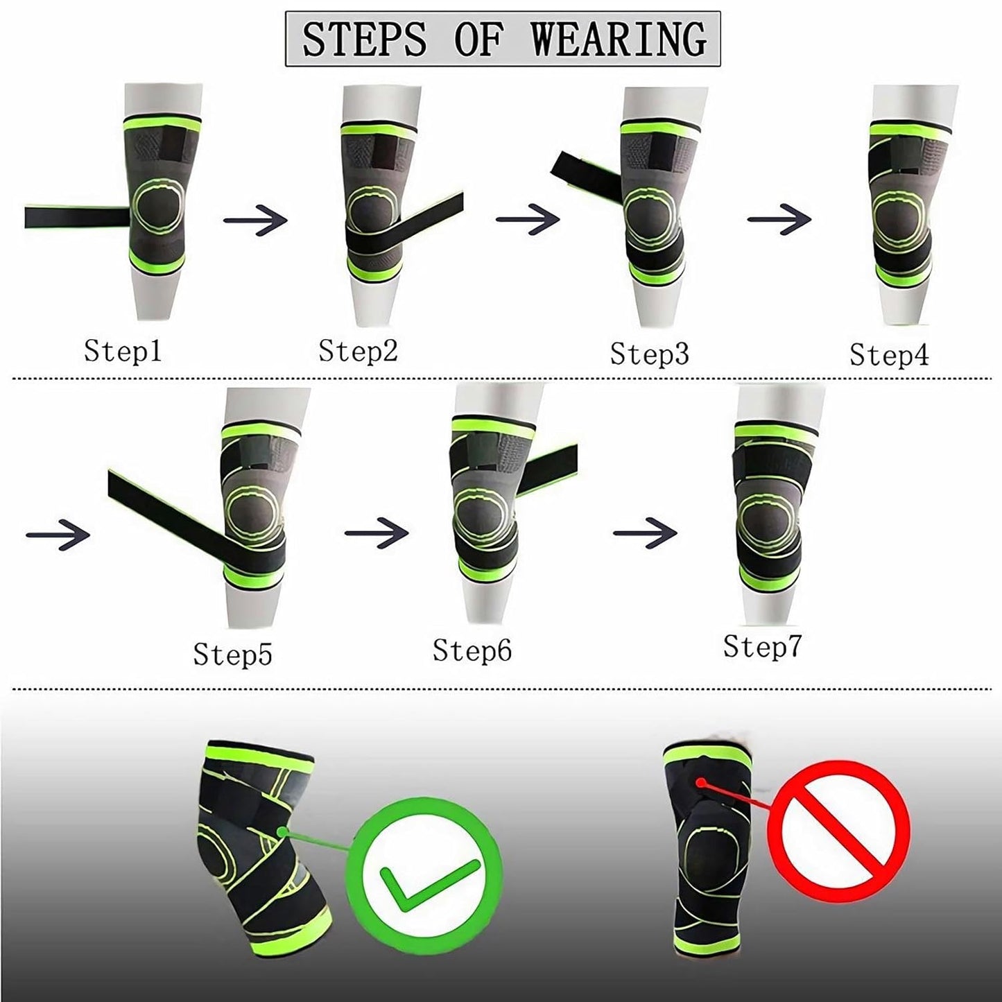 Adjustable Knee Support Wrap for Meniscus Protection - Compression Straps