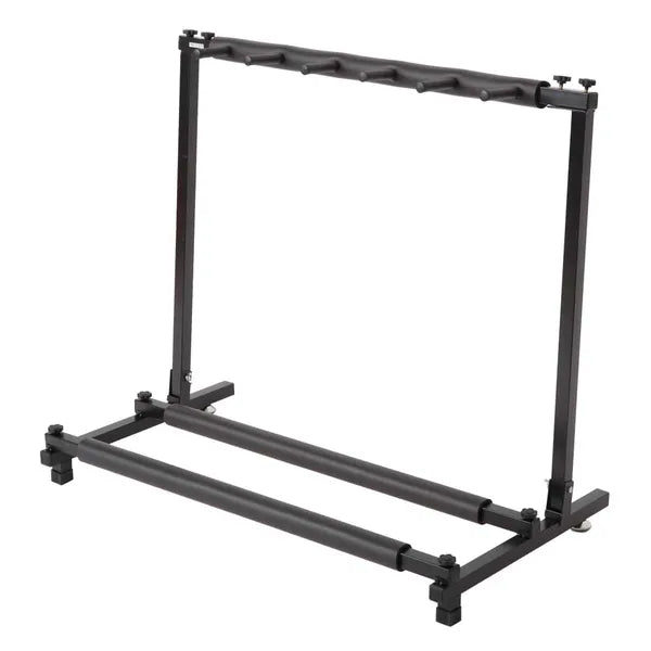 Triple Folding Guitar Holder Rack Stand for 5 Guitars - Black