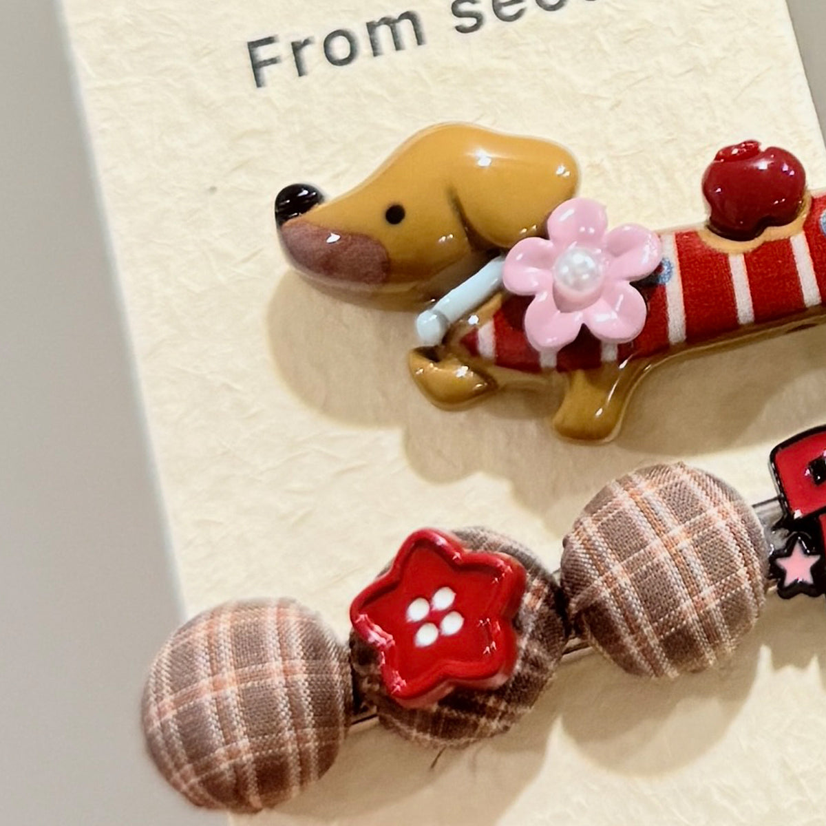 Cartoon Dachshund Hair Clip for Women