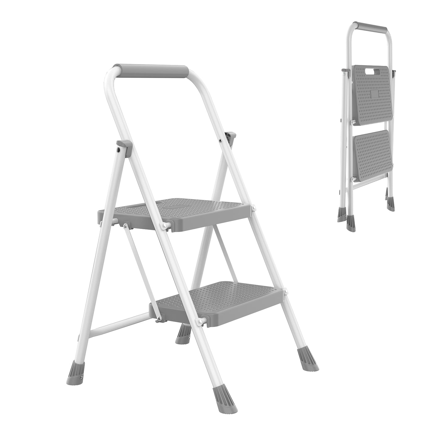 Portable 3-Layer Step Ladder with Safety Buckle - Lightweight & Stable