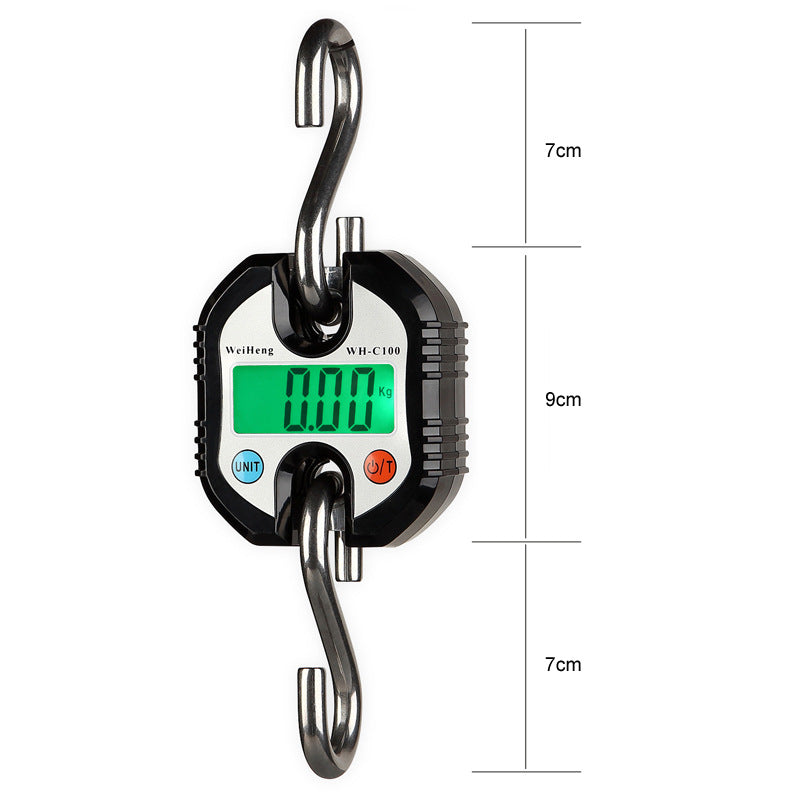 Mini Crane Scale Hanging Scale for Livestock and Poultry - Black or Orange