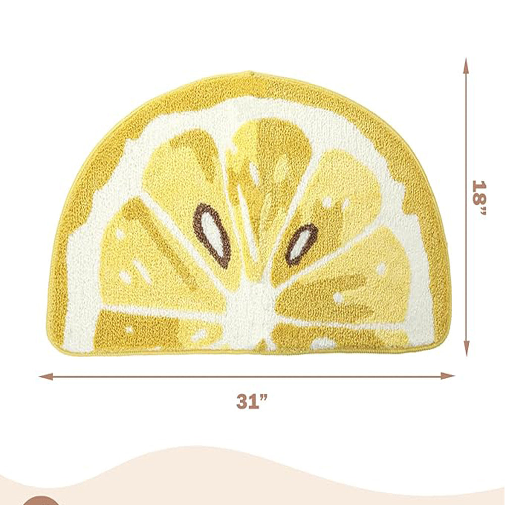Lemon Fruit Bath Mat - Cute & Absorbent Bathroom Rug 17.7" x 31.5"