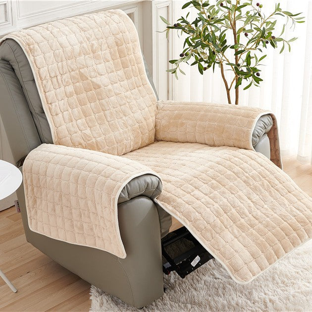 Non-Slip Plush Sofa Cushion Cover - Warm Nordic Dust Protector