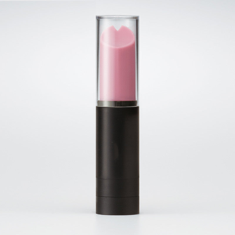 Lipstick Holder Silicone Lip Balm Dispenser with Vibrating Rod - Light Gray, Black, White