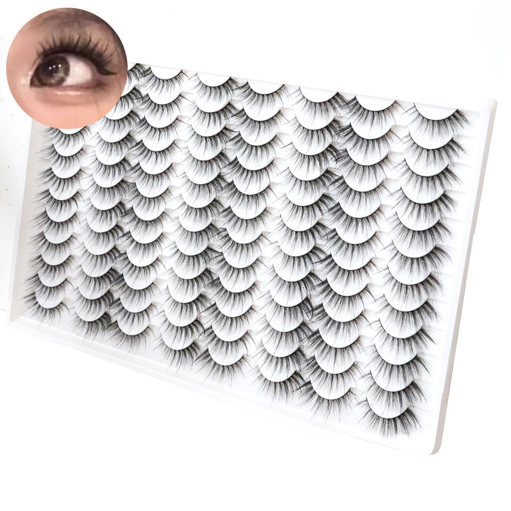 3D Multi-Layered False Eyelashes - Soft & Realistic Black Lashes