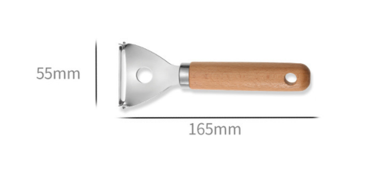 Kitchen 9-Piece Wooden Handle Baking Tool Set - Stainless Steel Utensils
