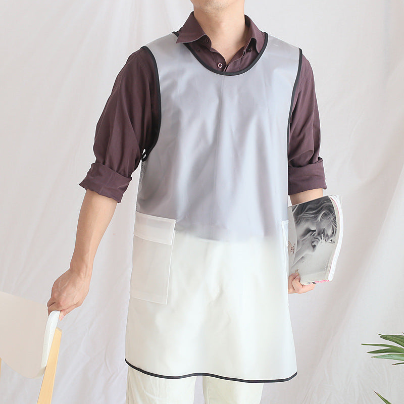 Waterproof Transparent Apron - No-Tie Kitchen Work Clothes, Eco-Friendly PVC