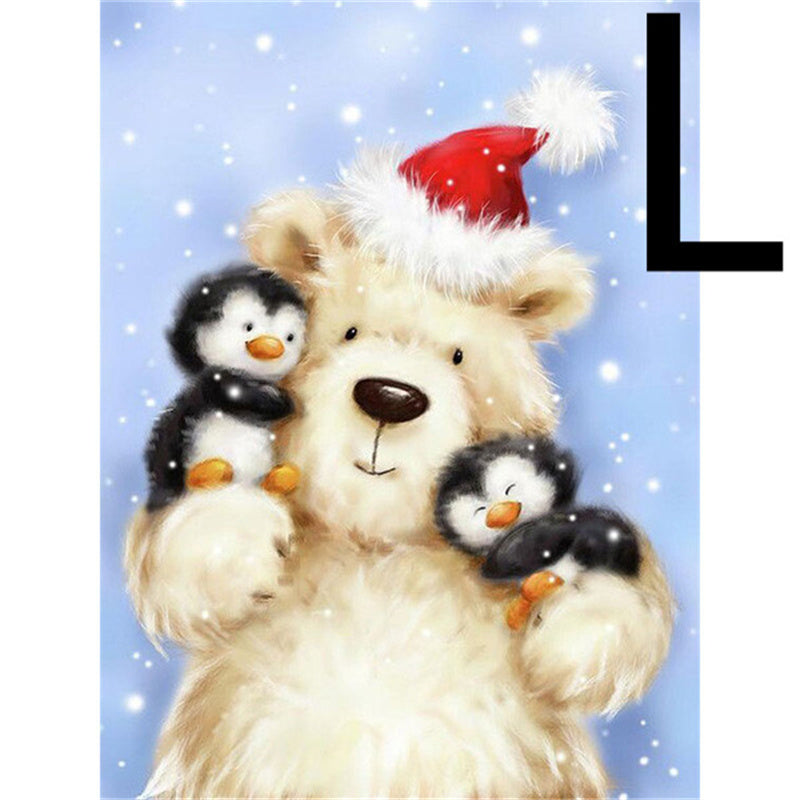 5D Cartoon Diamond Painting Kit for Animals - Penguin Embroidery Craft