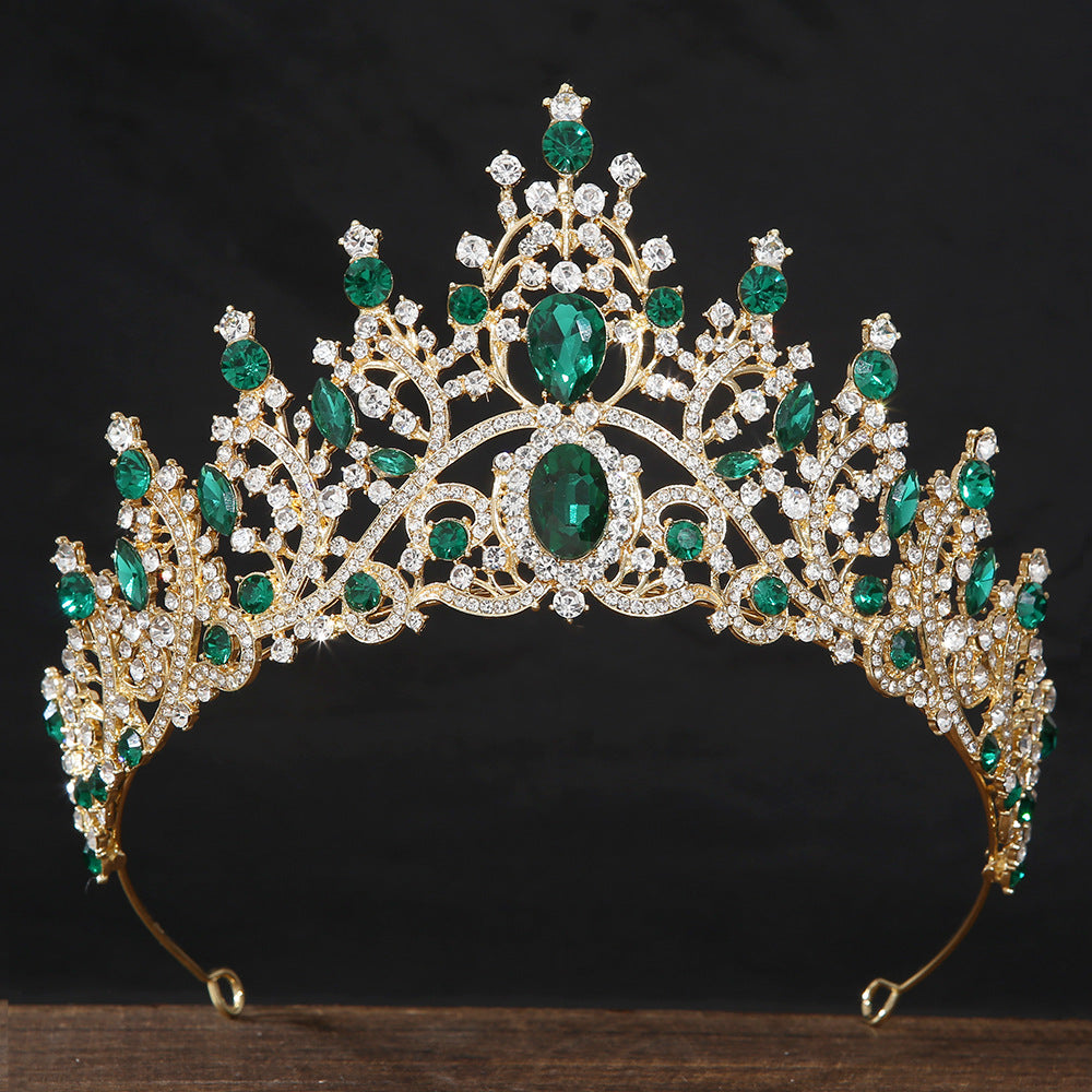 Shimmering Crystal Bridal Crown with White Rhinestones
